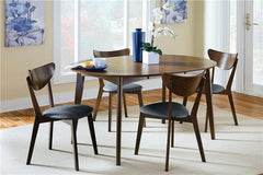 Jedda 5-piece Dining Room Set Dark Walnut and Black - 105361-S5