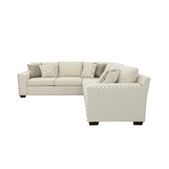 Aria Upholstered Track Arm Sectional Sofa Oatmeal - 508610