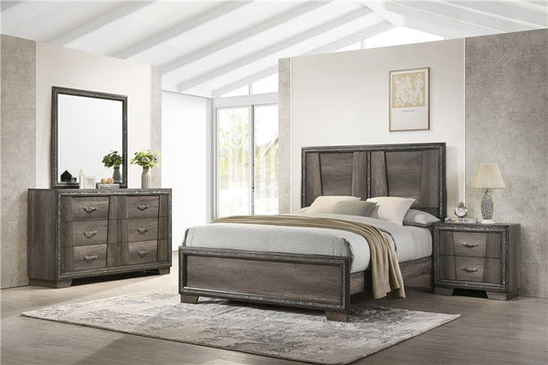 Janine 4-piece Eastern King Bedroom Set Grey - 223551KE-S4