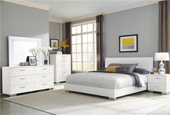 Felicity 5-drawer Chest Glossy White - 203505