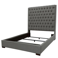 Camille Upholstered Eastern King Panel Bed Grey - 300621KE