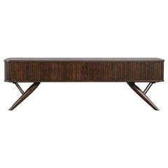 Valna Wood 71" TV Stand with Sliding Doors Walnut - 701713