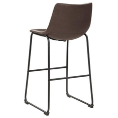 Michelle Armless Bar Stools Two-tone Brown and Black (Set of 2) - 102536