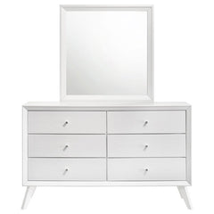 Janelle 6-drawer Dresser with Mirror White - 223653M