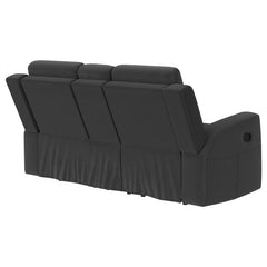 Brentwood Upholstered Motion Reclining Loveseat Black - 610285