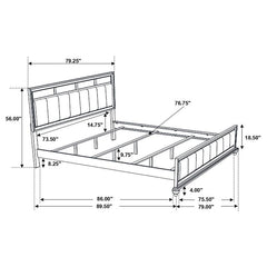 Barzini 5-piece California King Bedroom Set Black - 200891KW-S5