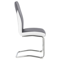 Brooklyn Upholstered Side Chairs with S-frame (Set of 4) Grey and White - 193812
