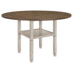Sarasota 7-piece Counter Height Dining Set with Drop Leaf Nutmeg and Rustic Cream - 192818-S7