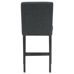 Alba Boucle Upholstered Counter Height Dining Chair Black and Charcoal Grey (Set of 2) - 123139