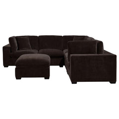 Lakeview 6-piece Upholstered Modular Sectional Chocolate - 551464-SETA