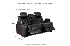 Party Time Power Reclining Loveseat with Console - 3700318