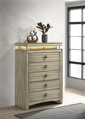 Giselle 6-drawer Bedroom Chest Rustic Beige - 224395