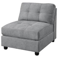 Claude Tufted Cushion Back Armless Chair Dove - 551004