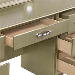 Beaumont 7-drawer Vanity Desk with Lighting Mirror Champagne - 205297