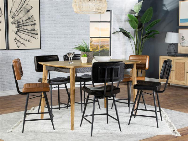 Partridge 7-piece Rectangular Counter Height Dining Set Natural Sheesham - 110578-S7
