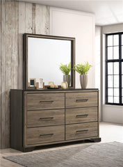 Baker 6-drawer Dresser with Mirror Light Taupe - 224463M