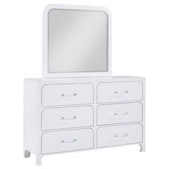 Anastasia 6-drawer Dresser with Mirror Pearl White - 224753M