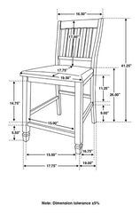 Sarasota Slat Back Counter Height Chairs Grey and Rustic Cream (Set of 2) - 192819