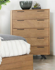Taylor 5-drawer Bedroom Chest Light Honey Brown - 223425