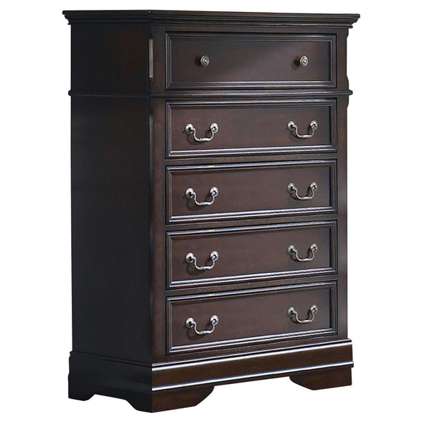 Cambridge 5-drawer Rectangular Chest Cappuccino - 203195