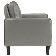 Ruth 3-piece Upholstered Track Arm Sofa Set Grey - 508365-S3