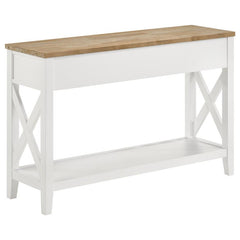 Hollis 2-drawer Wood Entryway Console Table Brown and White - 708099