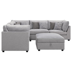Cambria 6-piece Upholstered Modular Sectional Sofa Grey - 551511-S6B