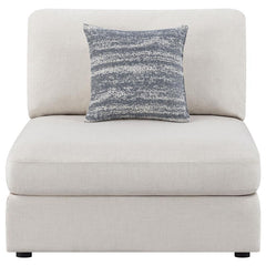 Serene Upholstered Armless Chair Beige - 551321