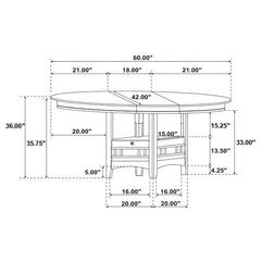Lavon Oval Counter Height Table Espresso - 102888