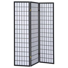 Carrie 3-Panel Room Divider Folding Shoji Screen Black - 4622