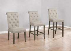 Balboa Tufted Back Counter Height Stools Beige and Rustic Brown (Set of 2) - 193168
