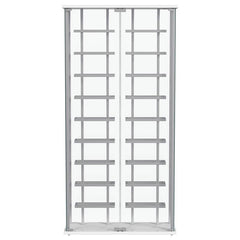 Montara Tempered Glass Wine Storage Display Curio Cabinet with LED Lighting Chrome - 182037
