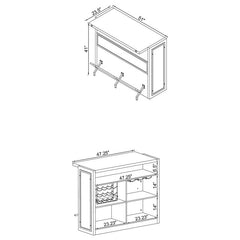Joe 5-shelf Bar Unit Aged Oak - 182071