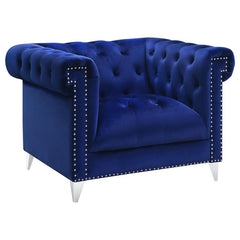 Bleker 3-piece Upholstered Tuxedo Arm Tufted Sofa Set Blue - 509481-S3