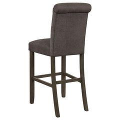 Balboa Tufted Back Bar Stools Grey and Rustic Brown (Set of 2) - 193179