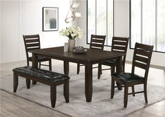 Dalila Tufted Upholstered Dining Bench Cappuccino and Black - 102723