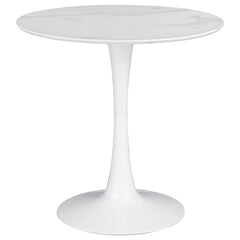 Arkell 30-inch Round Pedestal Dining Table White - 193041