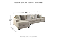 Ardsley 3-Piece Sectional with Chaise - 39504S4
