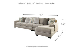 Ardsley 3-Piece Sectional with Chaise - 39504S6