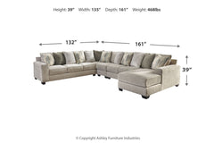 Ardsley 5-Piece Sectional with Chaise - 39504S8