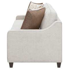 Christine Upholstered Sloped Arm Sofa Beige - 552061
