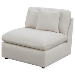 Hobson Upholstered Armless Chair Ivory - 551451
