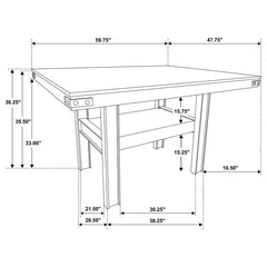 Patterson 5-piece Counter Height Dining Set Mango Oak - 108888-S5