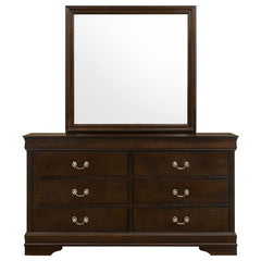 Louis Philippe 6-drawer Dresser with Mirror Cappuccino - 202413M