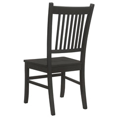 Marbrisa Slat Back Dining Side Chair Matte Black (Set of 2) - 123072