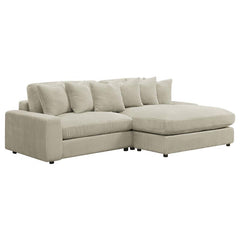 Blaine Upholstered Reversible Chaise Sectional Sofa Sand - 509899