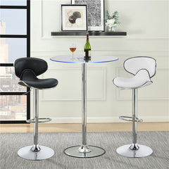Thea LED Bar Table Chrome and Clear - 122400