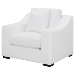 Ashlyn Upholstered Sloped Arm Accent Chair White - 509893