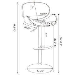 Harris Adjustable Bar Stool Black and Chrome - 130504