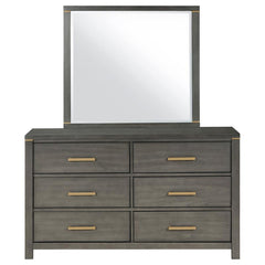 Kieran 6-drawer Dresser with Mirror Grey - 224743M
